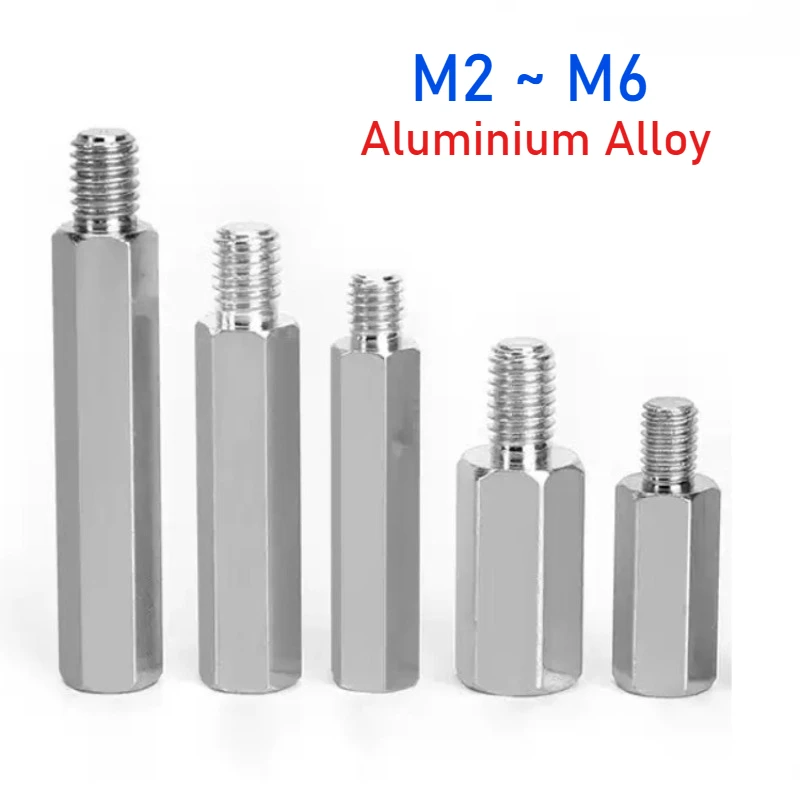 

M2 M2.5 M3 M4 M5 M6 Hex Spacer Standoff Mount Fixing Aluminium PCB Metric Bolts Length:5mm~50mm