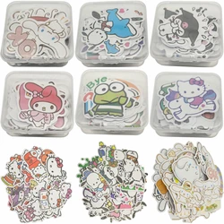 50pcs Kids Hello Kitty keroppi Melody Storage Box Stickers Cute Cartoon Anime Notebook Suitcase Water Cup Graffiti Decor Sticker