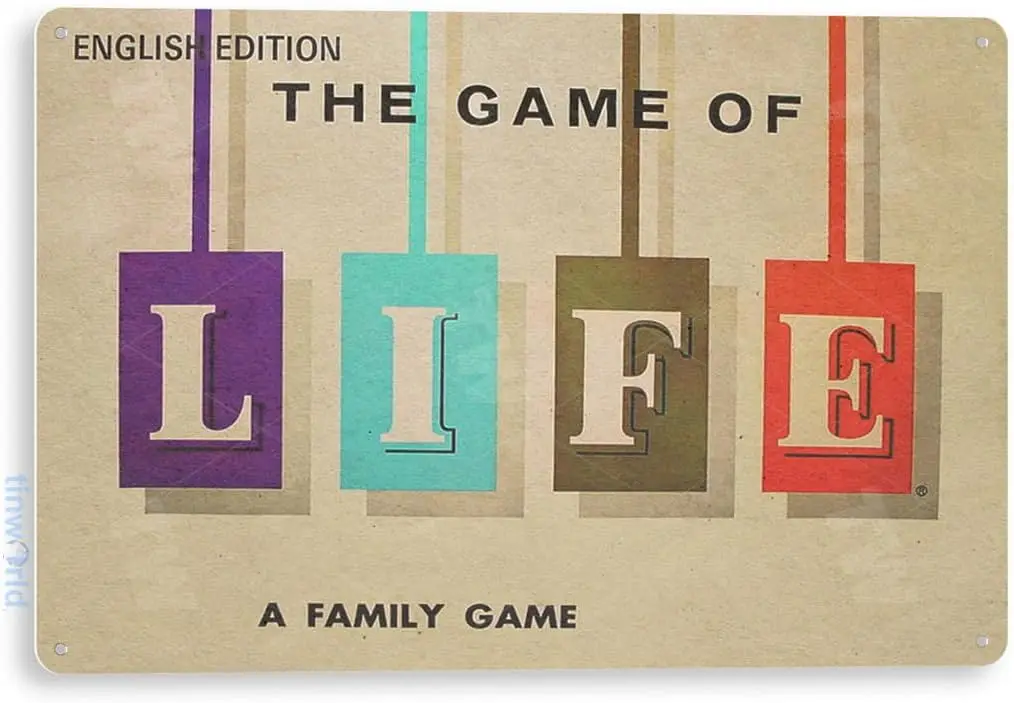 Tinworld TIN Sign C300 Game of Life Classic Board Room