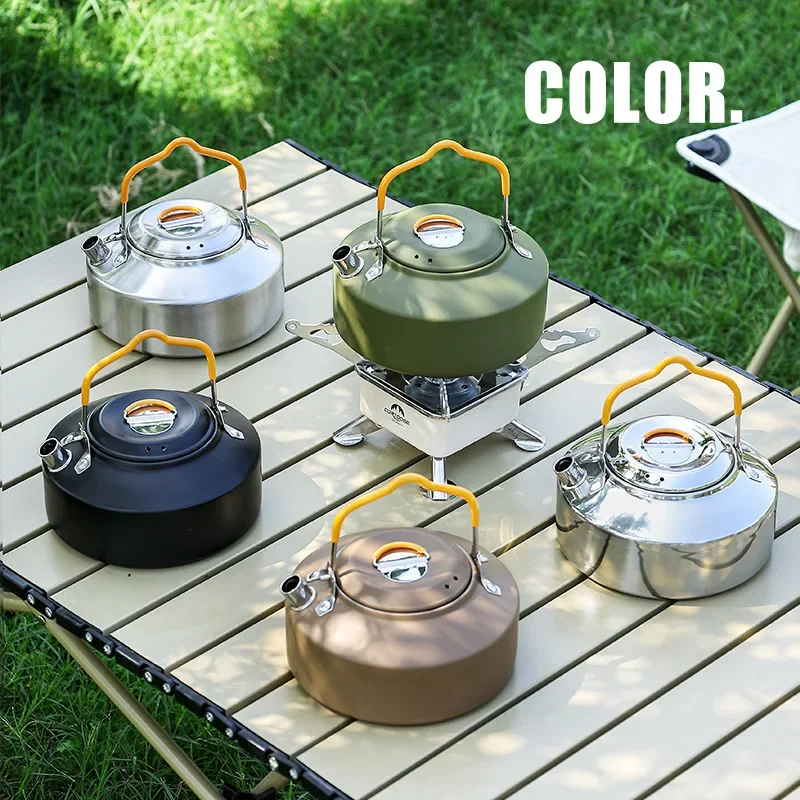 Outdoor kettle camping camping trip field kettle portable tea stainless steel outdoor pot