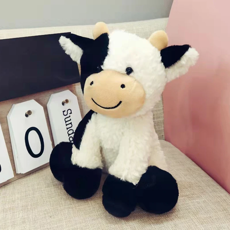 23/30cm Soft Plushie Cow Toys Stuffed Animal Milk Cattle Dolls For Kids Appease Toy Cute Cow Nap Plush Pillow Gifts For Friends