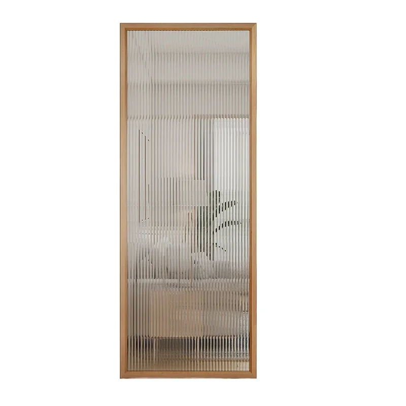 Modern simple living room entrance screen entrance partition, homestay wall solid wood frame  guardrail
