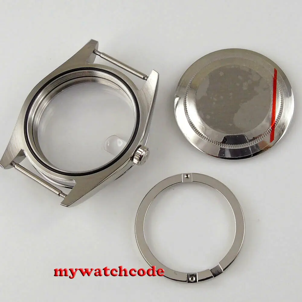 39.5mm 316L Steel Sapphire Glass Watch CASE Fit ETA 2836 Miyota 8215 mingzhu 2813 3804 Movement