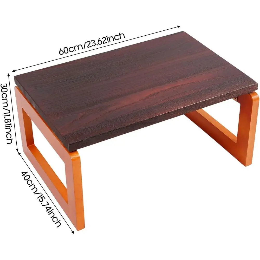 oldable Recular Coee Table, 23*15*12 in oldable Laptop & Bed Table, Small Wooden Side Table No Assembly Low Coee Table Compact D