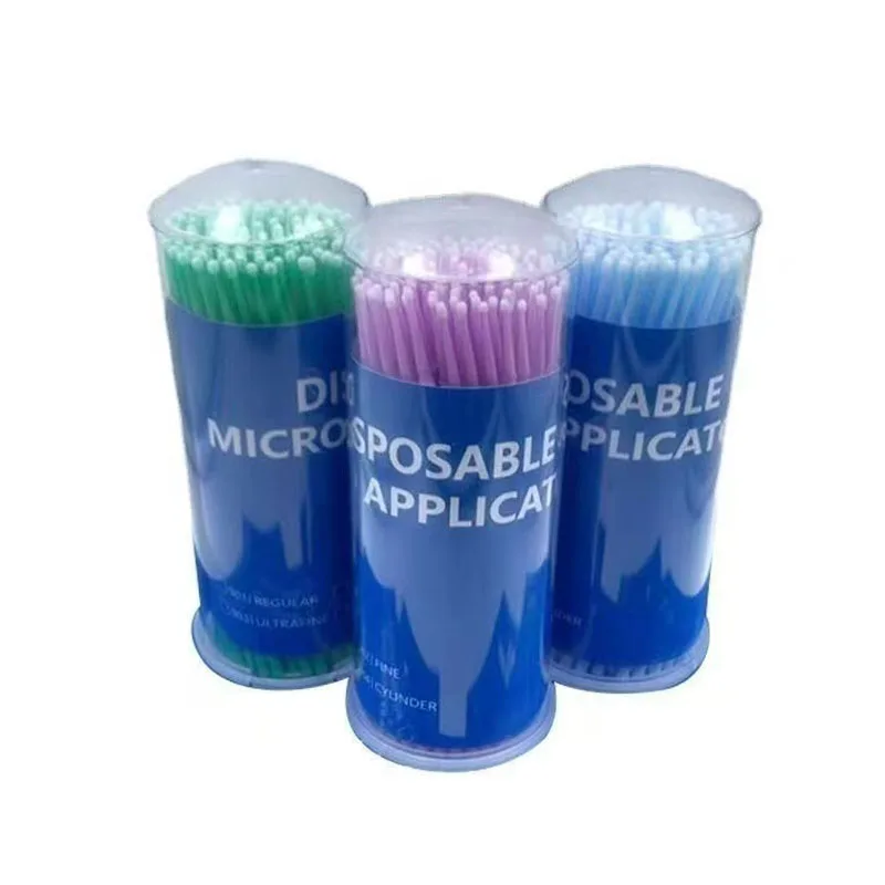 Dental Micro Brush Disposable Cotton Swab Applicators Bendable Long Shank Dentistry Oral Material Teeth Whitening Extension Tool