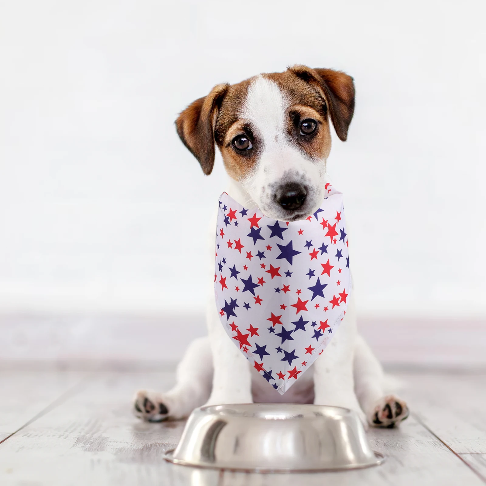 

3pcs Dog Bibs Adjustable Star Pattern Triangle Pet Scarf Drool Absorbent For Small Large Dogs 4Th Of July Valentine’S Day Puppy
