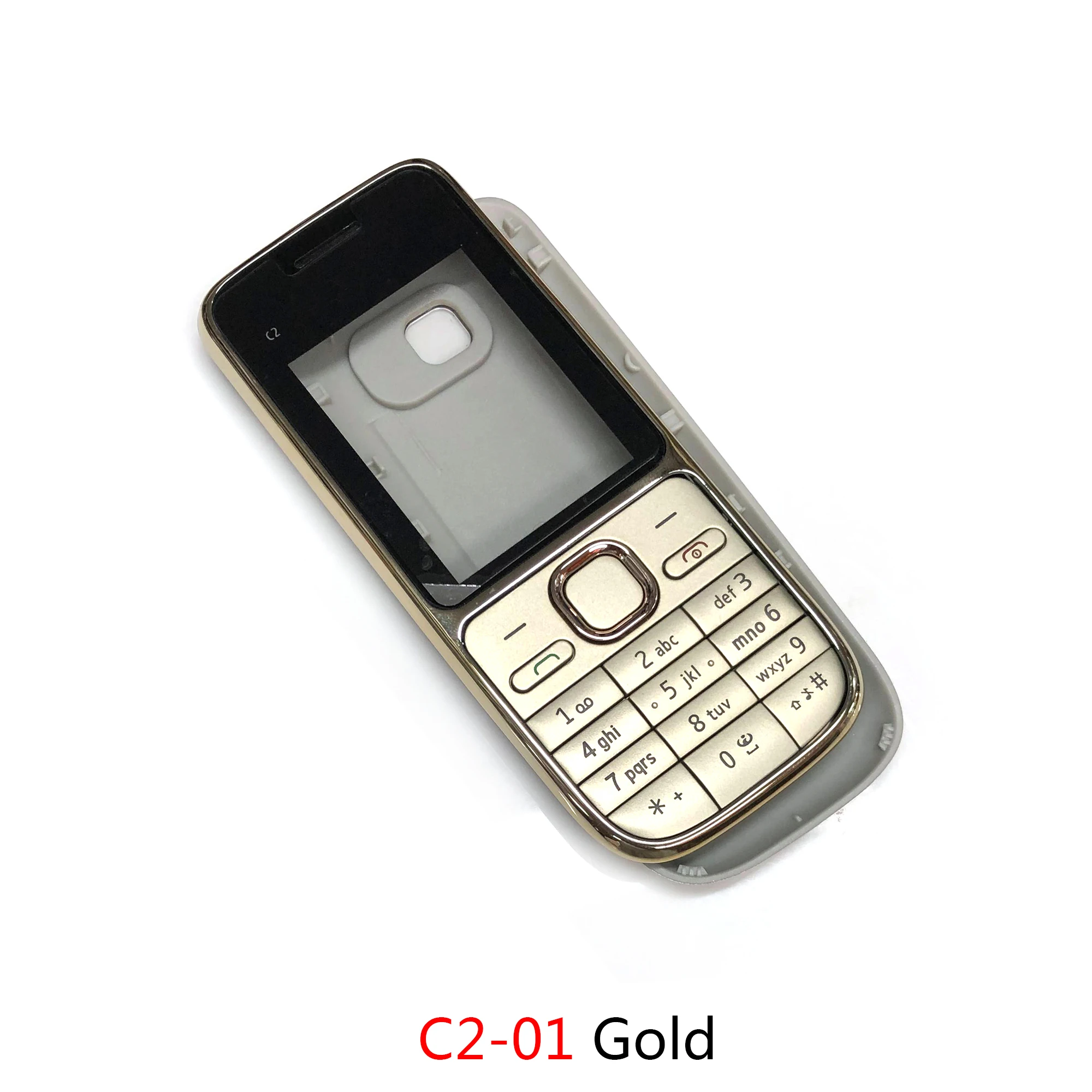 Phone Housing Cover For Nokia C2-01 Mobile Phone Case  2730 2690 case Keypad battery Back Front Faceplate Frame cover