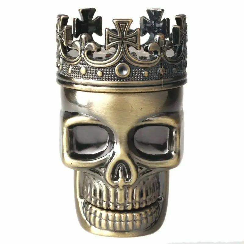 Creative Tobacco Pipe, 3 Layers, Skull Mode Pipes, Herb Smoking Pipe, Smoke Hookah Crusher, Gift