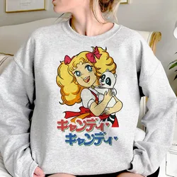 Candy Candy Anime hoodies women 90s Korean style gothic Fleece sweater female vintage Hooded Shirt