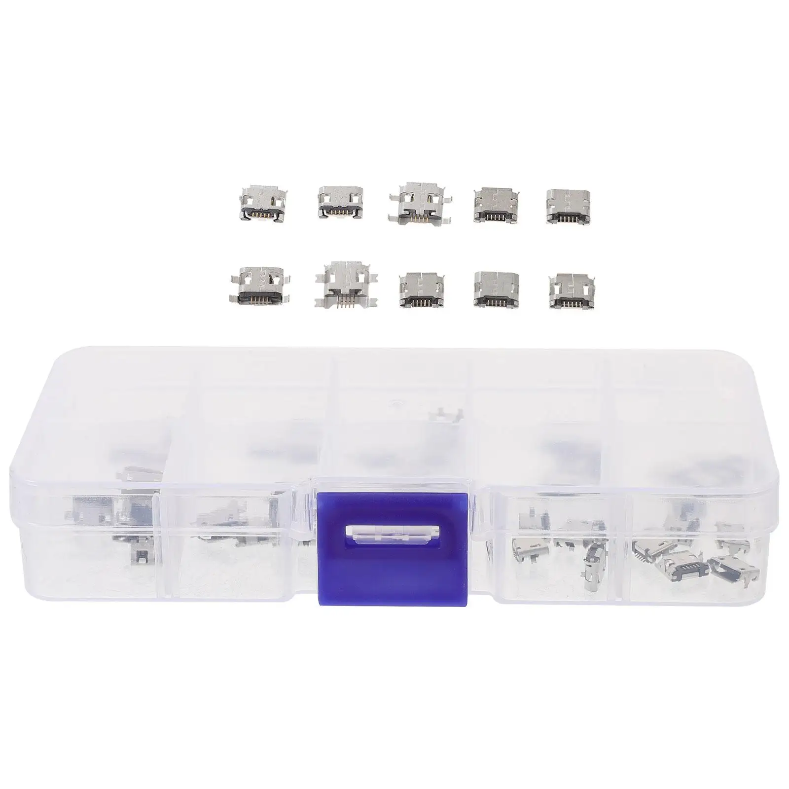 

50PCS USB Socket Mother Seat Full Copper Micro USB Female Connector Port Solder Plug Replacement Adapter Standard