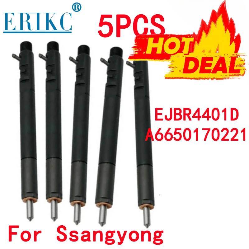 

5PCS EJBR04401D Diesel Injector Nozzle A6650170221 Common Rail Injection EJBR04401Z for SSANGYONG Kyron REXTON 2.7L A6650170221