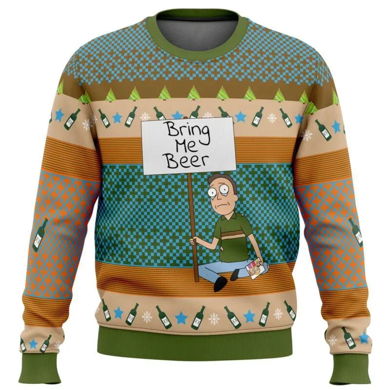 Pickle Rick brutto maglione di Natale maglione di Natale regalo pullover di Babbo Natale uomo felpa 3D e top autunno e inverno