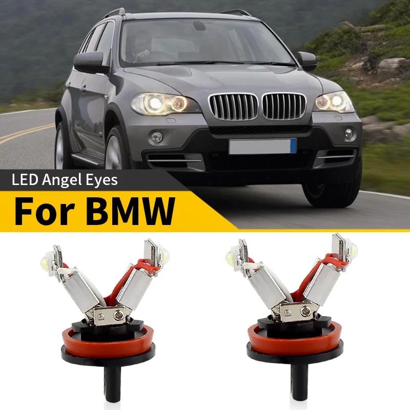 

2шт # 63217760782 Для BMW X-серии E70 X5 2007 2008 2009 2010 2011 2012 2013 светодиодные лампы E92 10 Вт с ангельскими глазками, габаритные лампы с кольцом Halo
