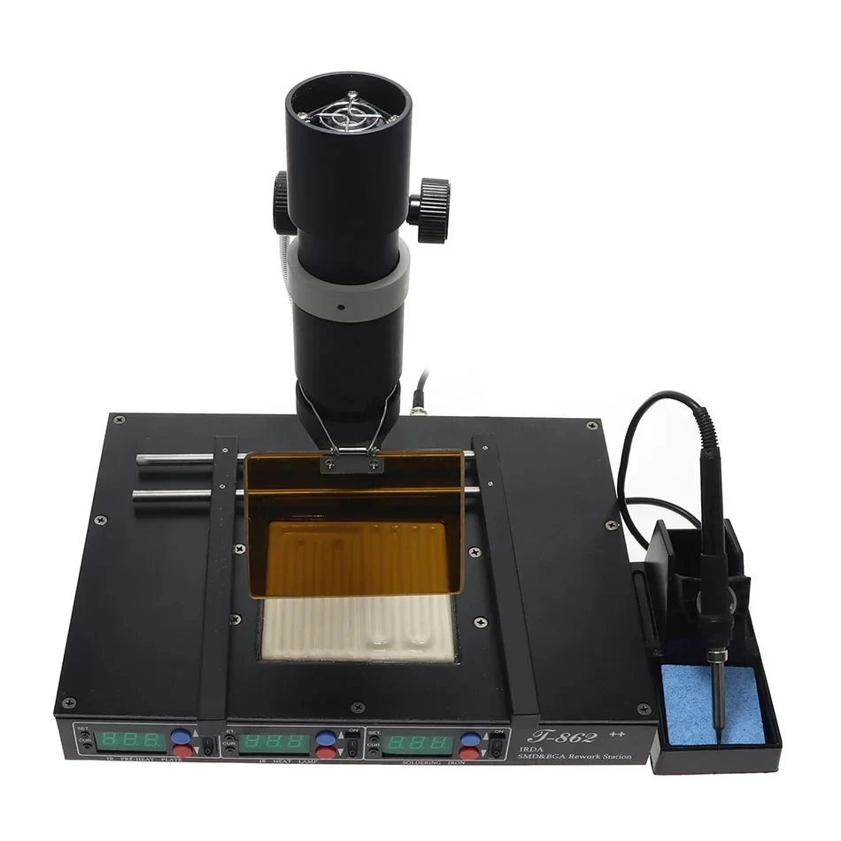 PUHUI T-862 ++ อินฟราเรด BgaRework สถานี Reballing เครื่อง SMD SMT Desoldering Rework Station อินฟราเรด Desoldering Station
