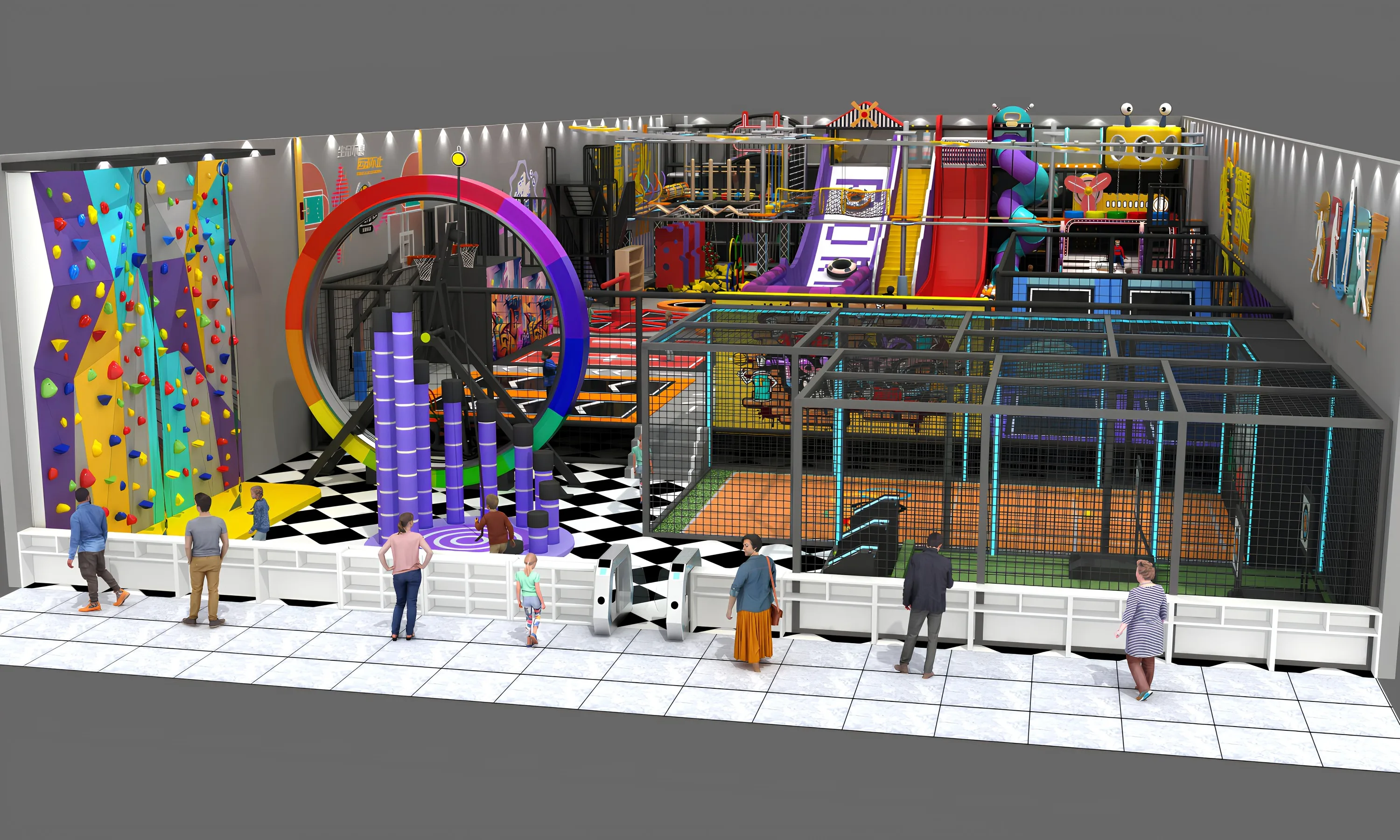 Themed Indoor Playground Equipment, Family Entertainment Center Play Area, Customizable Fun Zone