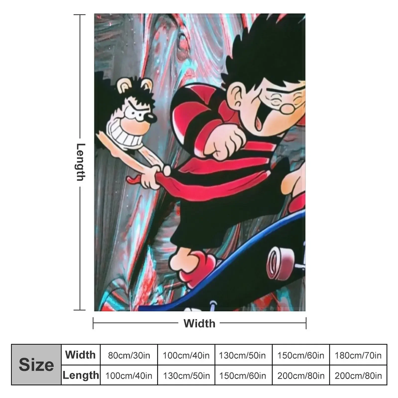 Dennis and gnasher Throw Blanket sofa bed Plush Blankets