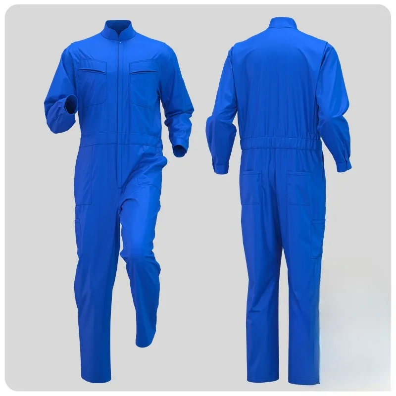 Lente Herfst Effen Kleur Overall Opstaande Kraag Werkkleding Fabriek Workshop Monteur Overall Arbeid Beschermend Pak