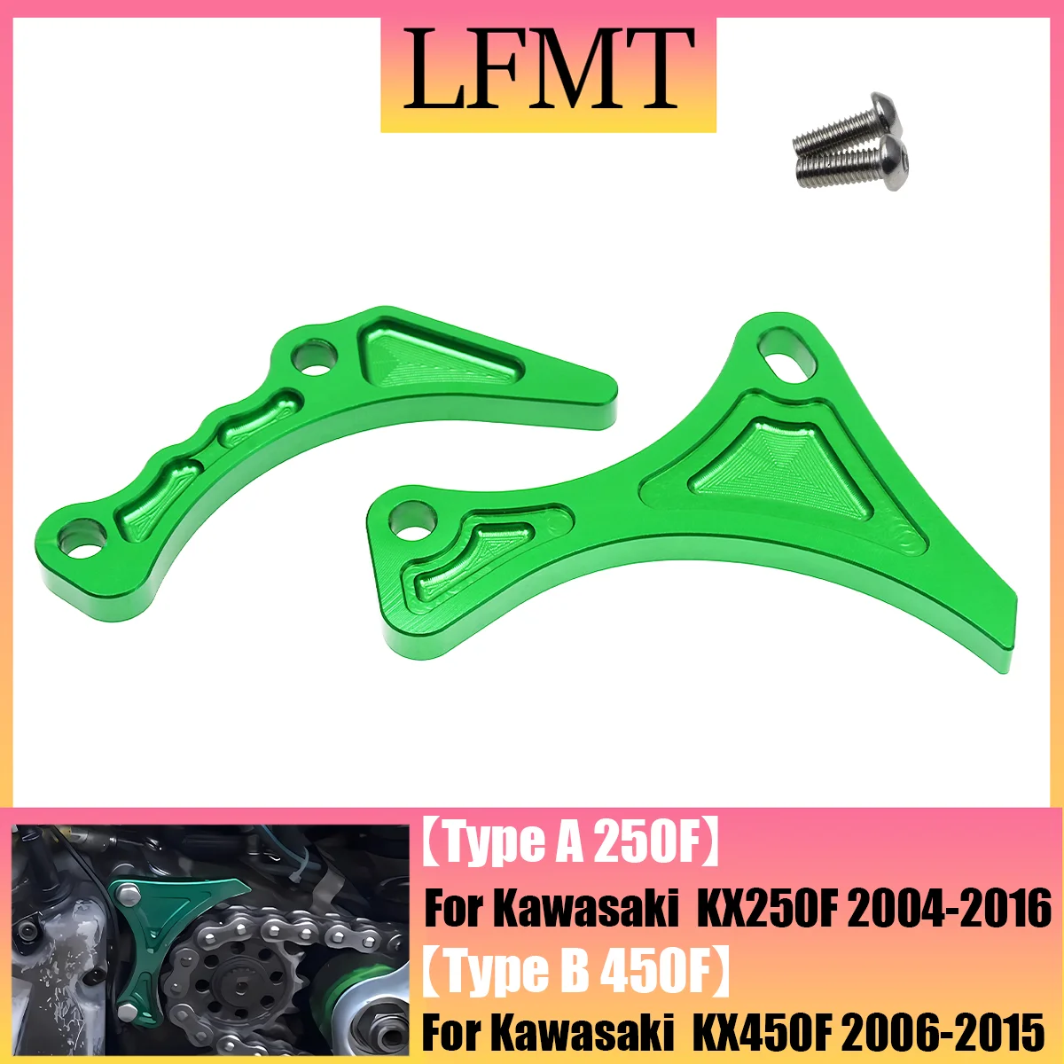 Motorcycle CNC Guard Cover Chain Sprocket Cover Case Saver Engine Protector For Kawasaki KX250F KX450F KX 250F 450F 2004-2016