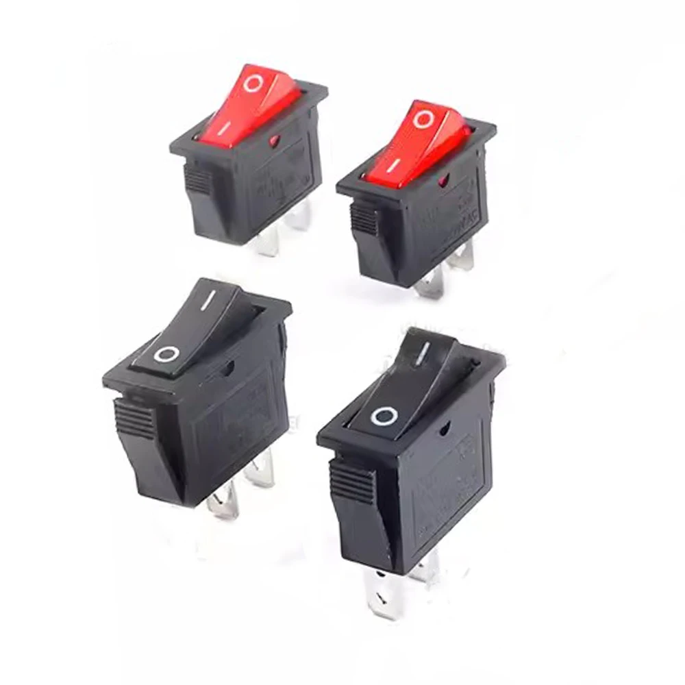 

Rocker Switch 2-Pin Push Button Switch SPST 16A 250V KCD3 Snap-in on/Off Rocker Black Red Power Rocker Switch Boat/Shaped Switch