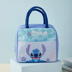 Disney Lilo and Stitch Insulated Lunch Bag Kawaii Alien Print Aluminum Foil Rice Bag Meal Pack Outdoor Picnic Food Thermal Bag