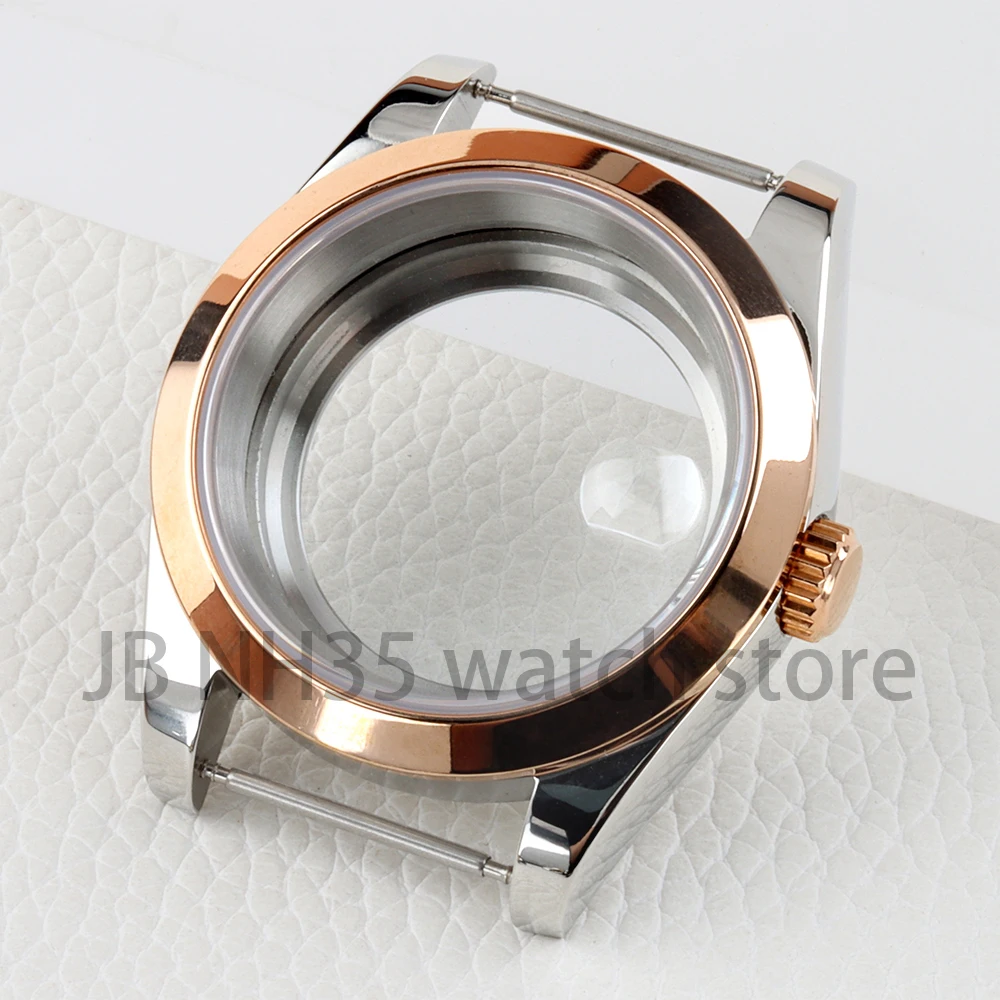 

36/39mm NH35 Rose Gold Watch Case Stainless Steel Sapphire For Seiko NH35 NH36 Automatic Movement 28.5mm Dial Datejust Case