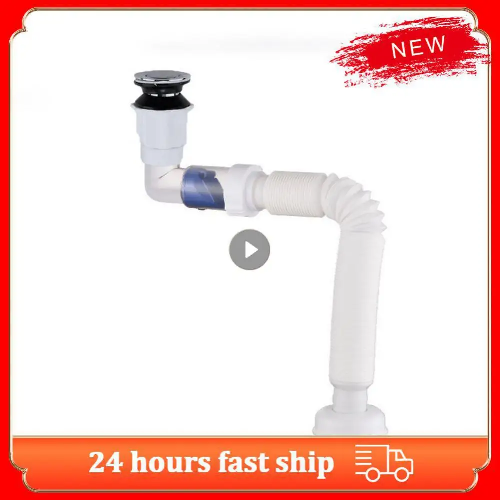 Rotate Abs Drain Hose Expandable Washbasin Corrugated Curved Pipe Sink Anti-blocking Drain Tube Sewer Deodorant