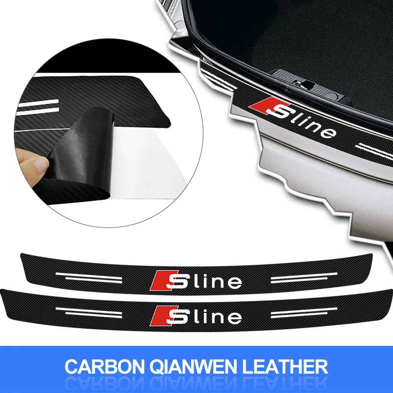 

Carbon Fiber Car Trunk Rear Bumper Sticker Guard Plate Protector For Audi A1 A3 A4 A5 A6 A7 A8 B5 B6 B7 C5 C6 C7 Q2 Q3 Q5 Q7 TT