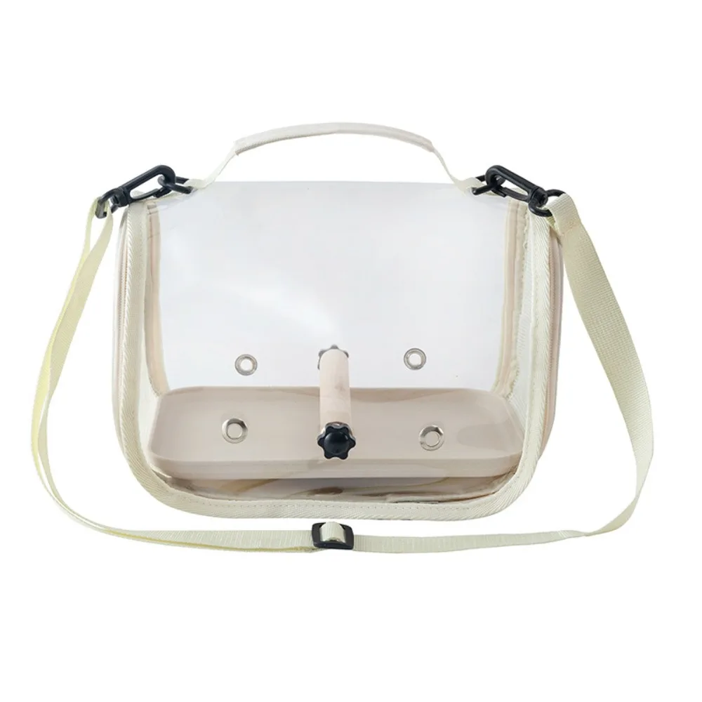 

Переносная сумка-переноска для птиц со складной деревянной подставкой, большая вместимость, дышащая сетка, для путешествий, транспортировки домашних животных