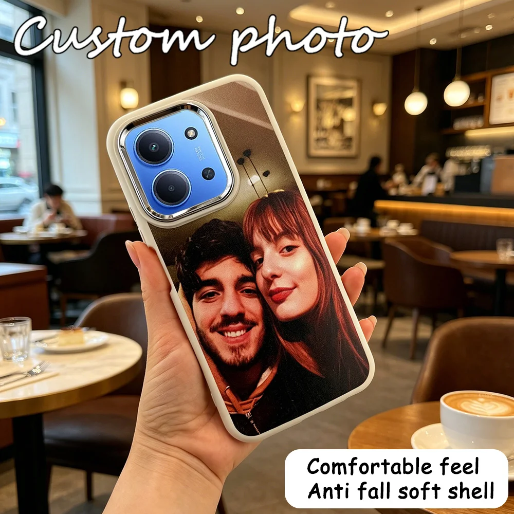 Customized Photo of Plated lens frame color phone case for Xiaomi Redmi A7pro/A5/A4/A3/A2/A1/Redmi 15/15c/14C&14R/13/12/11/10/9 view 5
