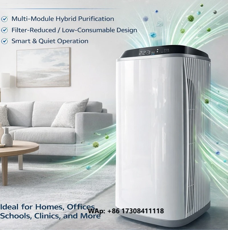 Floor-standing Air Purifier High Efficiency Air Fresher Dust Remover Anion Generator Washable IFD Filter-free Home Use