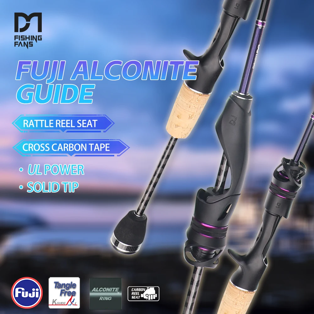 

Удилище FISHINGFANS FUJI ALCONITE GUIDE RATTLE с катушкодержателем, рукояткой из пробки AA, цельным кончиком UL, для приманок весом 1-8 г, спиннинговое/кастинговое