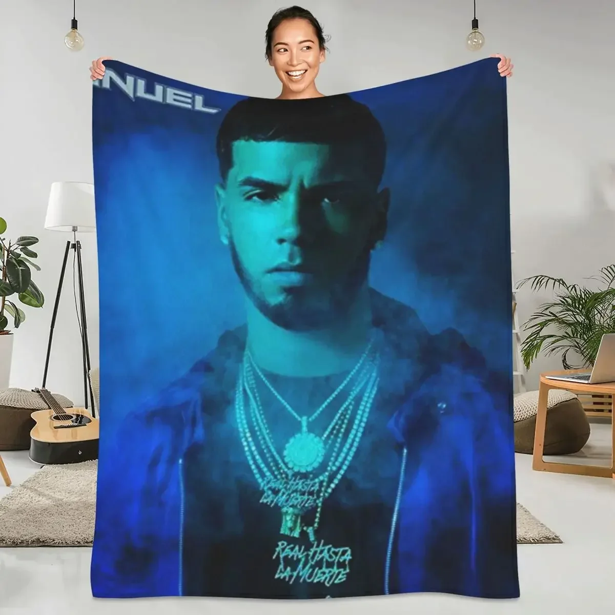 

Anuel AA Inspired Super Soft Flannel Blanket for Bed Couch or Travel Perfect Gift Idea