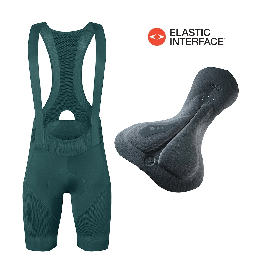 YKYW Herren Blaue Radhose mit Trägern, Italy Elastic Interface gepolstert, Sommer Outdoor Fahrrad-Trägerhose für 7 Stunden Fahrkomfort