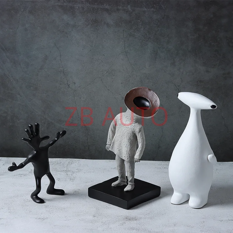 Cute cartoon abstract resin ornaments home model room sales office children's room entrance bookcase