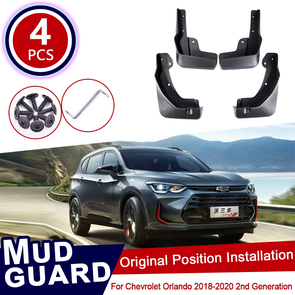 

for Chevrolet Orlando 2018 2019 2020 Mudflaps Mud Flaps Flap Guards Mudguards Car Wheel Fender Front Rear Accessories 2nd 2 Gen