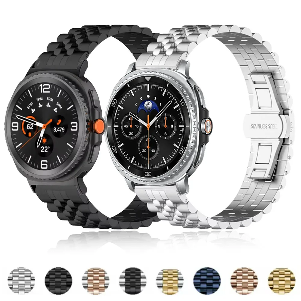 

Металлический ремешок для Samsung Galaxy Watch 8 Classic, 46 мм, 44 мм, 40 мм, браслет из нержавеющей стали для Galaxy Watch Ultra 2025 47 мм