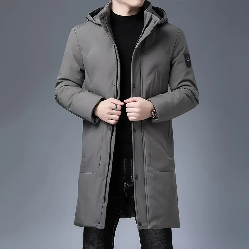 Winter Thickened New British Warm Coat Casual Fashion Outdoor Jacket Men\'s Cotton Coats Mid Length Zipper Cotton Jackets for Men