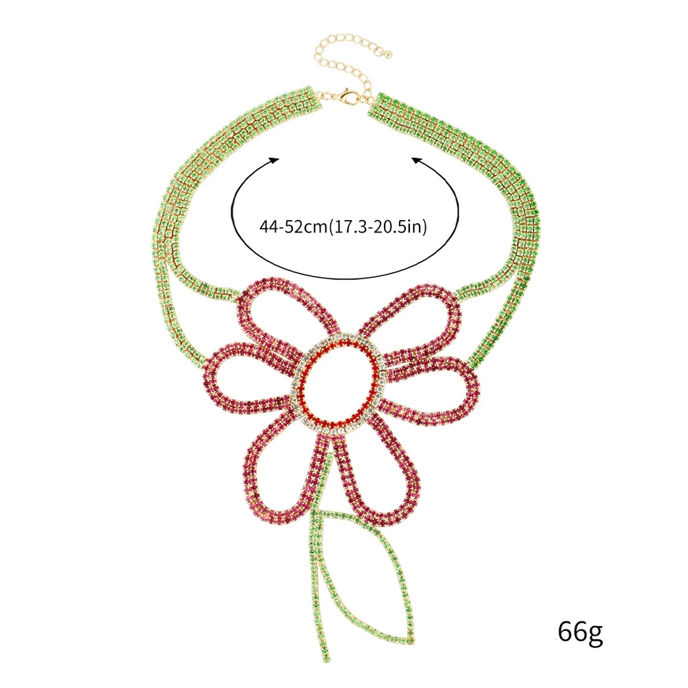 Flower Pendant Necklace Jewelry Women One Piece Accessories Women's Neck Chain Korean Fashion Choker Neck Coquette Boho F0021