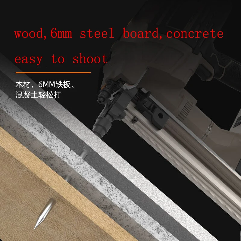 Air Insert 18V Concrete Nail Gun Steel Nail Gun Steel Pins Gun For Frame Trunking Tube Concrete Match Makita Battery (BODY ONLY)