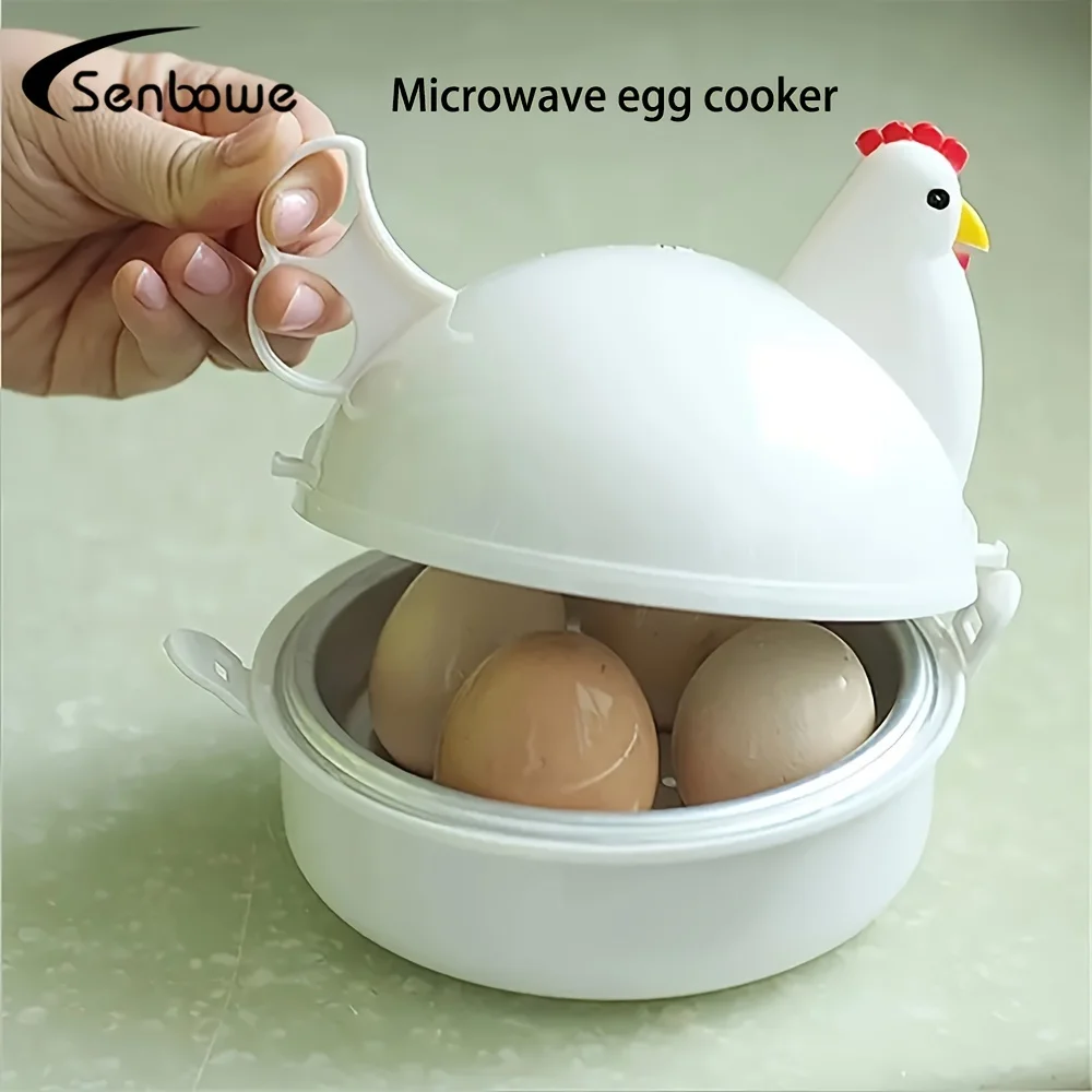 Microwave Egg Steamer, Boiled Egg Artifact Special Heating Box, Simple and Convenient Egg Cooker Mold Kitchen Gadget 가전제품