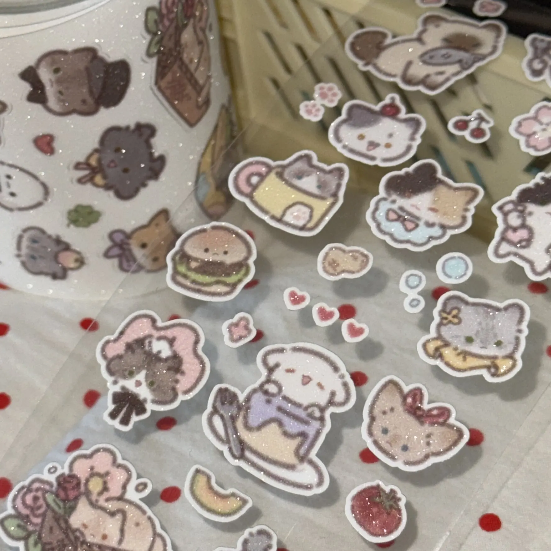 Sweet Little Kitten Cartoon Cute Cat Die cut Sticker DIY Goo Card Journal Scrapbooking Photo Card Phone Case Collage Supply