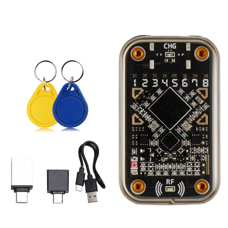 

A92Z Chameleon Ultra RFID Smart Chip Reader +2XUID Keychain Contactless Smart Card Emulator 125Khz 13.56Mhz Badge Decode