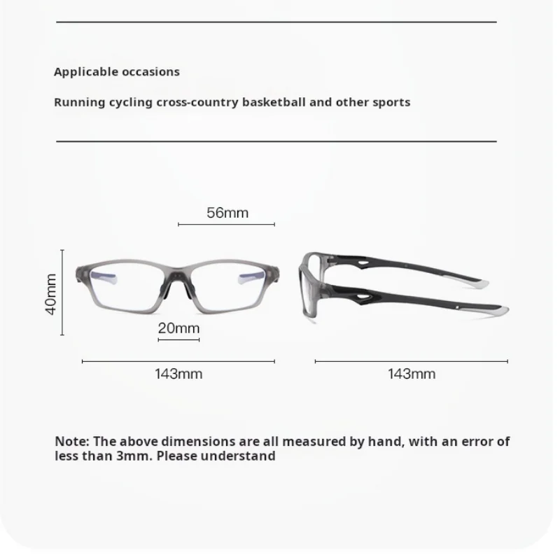 Spectacle Frame Attractive Mens Distinctive Design Brand Comfortable TR90 Full Frame Square Sports Glasses Frame Eyeglass 81278 - Image 2
