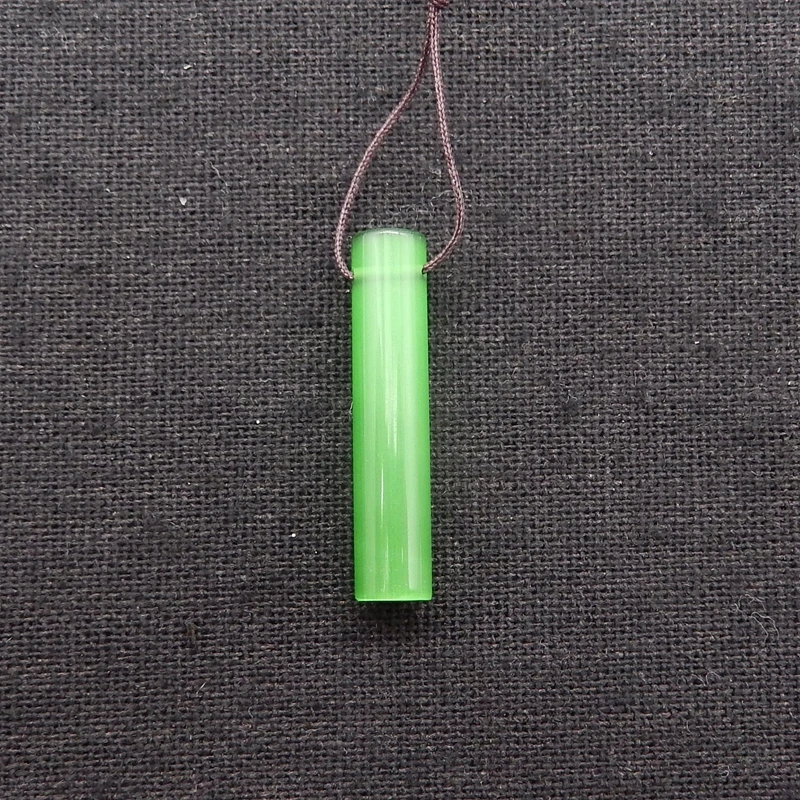 

Women's Semiprecious Stones Cymophane Pendant Bead 29x6x6mm 2.8g Customizable Jewelry Earring Accessory