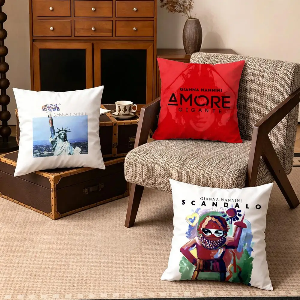 Celebrity-Gianna NanniniS Cushion Cover Soft Velvet Cushion Cover Set 4Pcs 50x50 45x45 Zipper Pillowcase for Home Decor