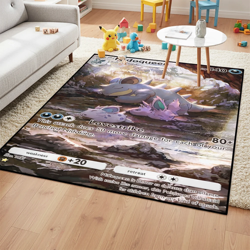 

Ковер с изображением покемона, мягкий пушистый нескользящий напольный коврик, декор детской комнаты Sylveon Charizard, подарок Evee Nidoqueen для любителей аниме, быстрая доставка