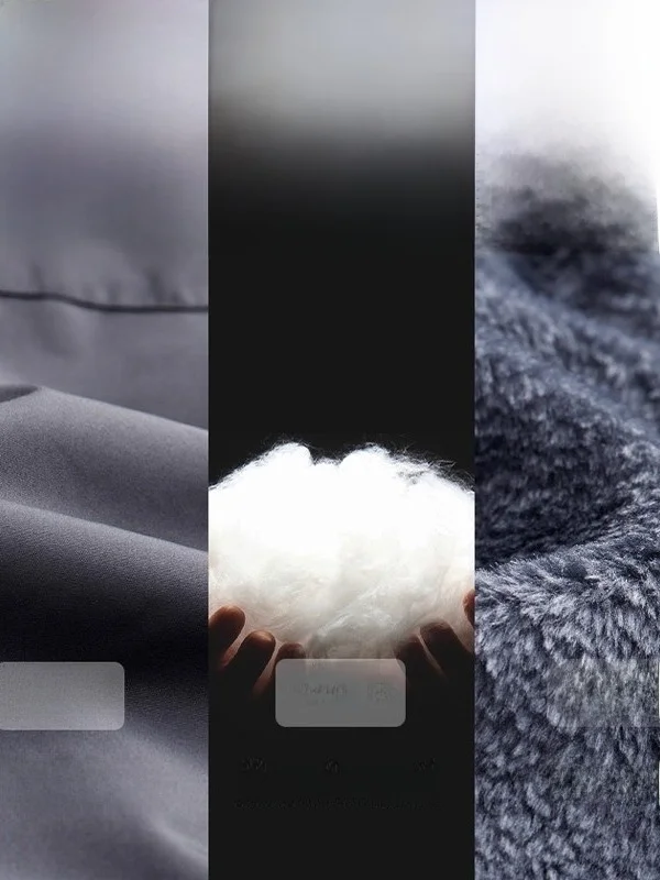 

Thiened Fce Winter Jaet for Men Waterproof Windproof Dad Coat Warm Casual Sle Zipper Closure Long Sve Cotton Oute...