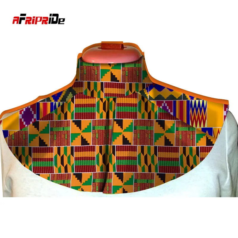 Afripride-gargantilla africana de Ankara, Collar falso de tela con estampado africano, colorido, desmontable, joyería hecha a mano WYB249