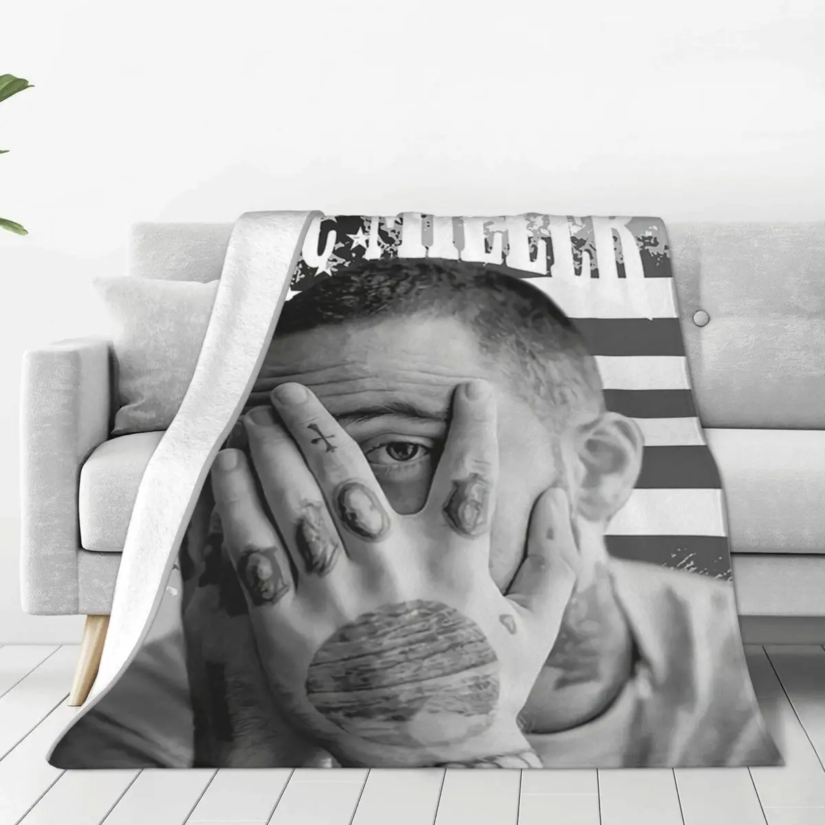 Hip-Hop, Macmiller Legend Shirt Poster Sticker Blanket Soft Warm Flannel Throw Blanket Bedspread for Bed Travel Home Sofa