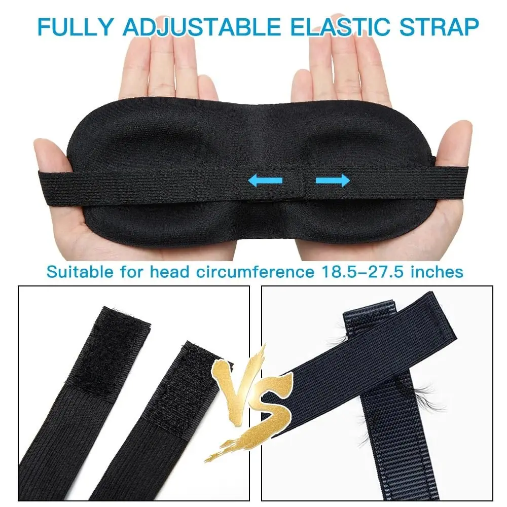 Eye Mask for Sleeping 3D Contoured Cup Blindfold Concave Molded Night Sleep Face Masks Block Out Light with Women Men Eyepatch image 5